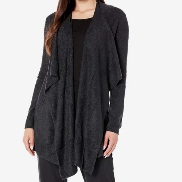 Barefoot Dreams CozyChic Ultra LiteHi/lo Cardi Black - Picture 1 of 8